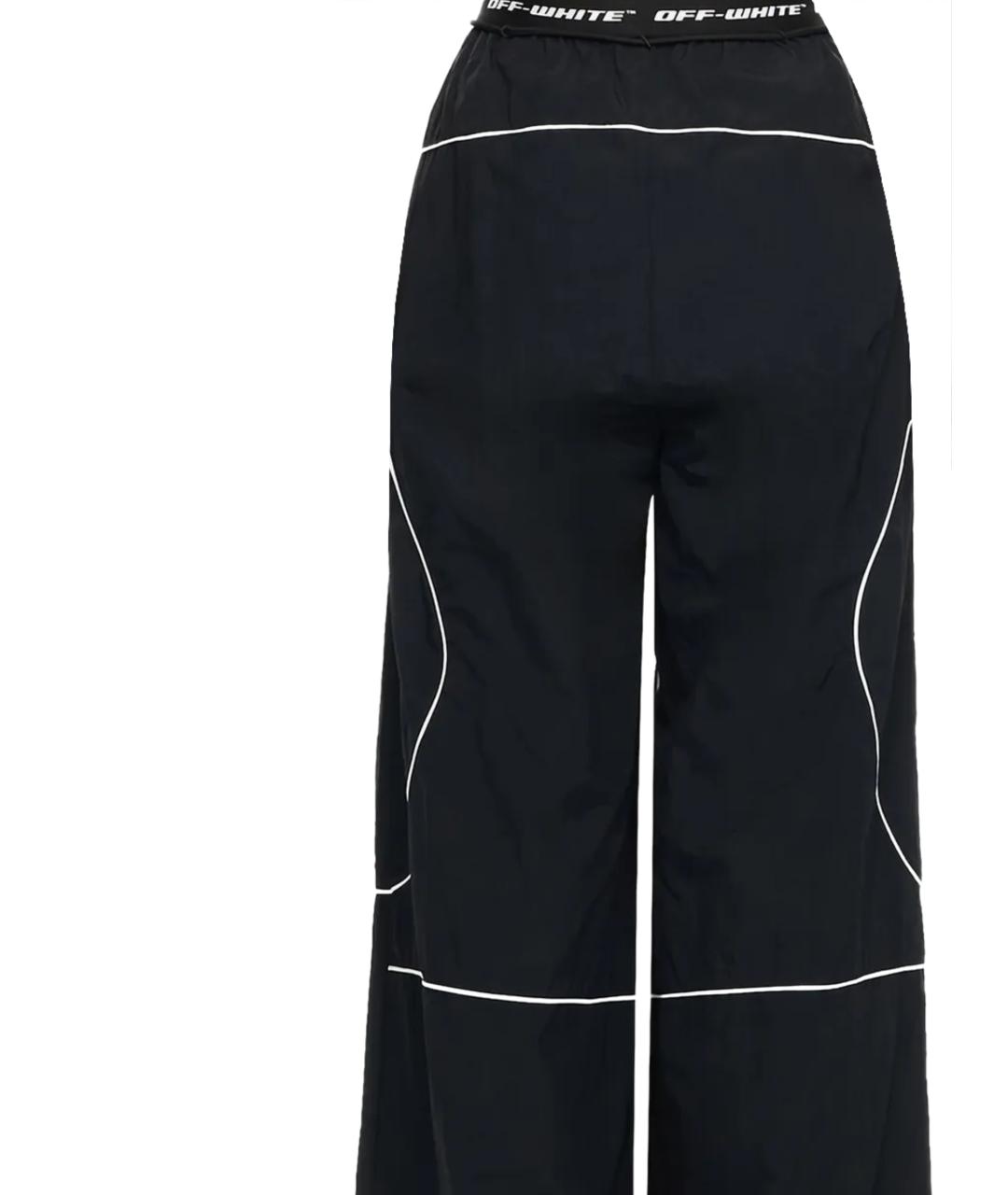 OFF-WHITE Черные полиамидовые прямые брюки, фото 3