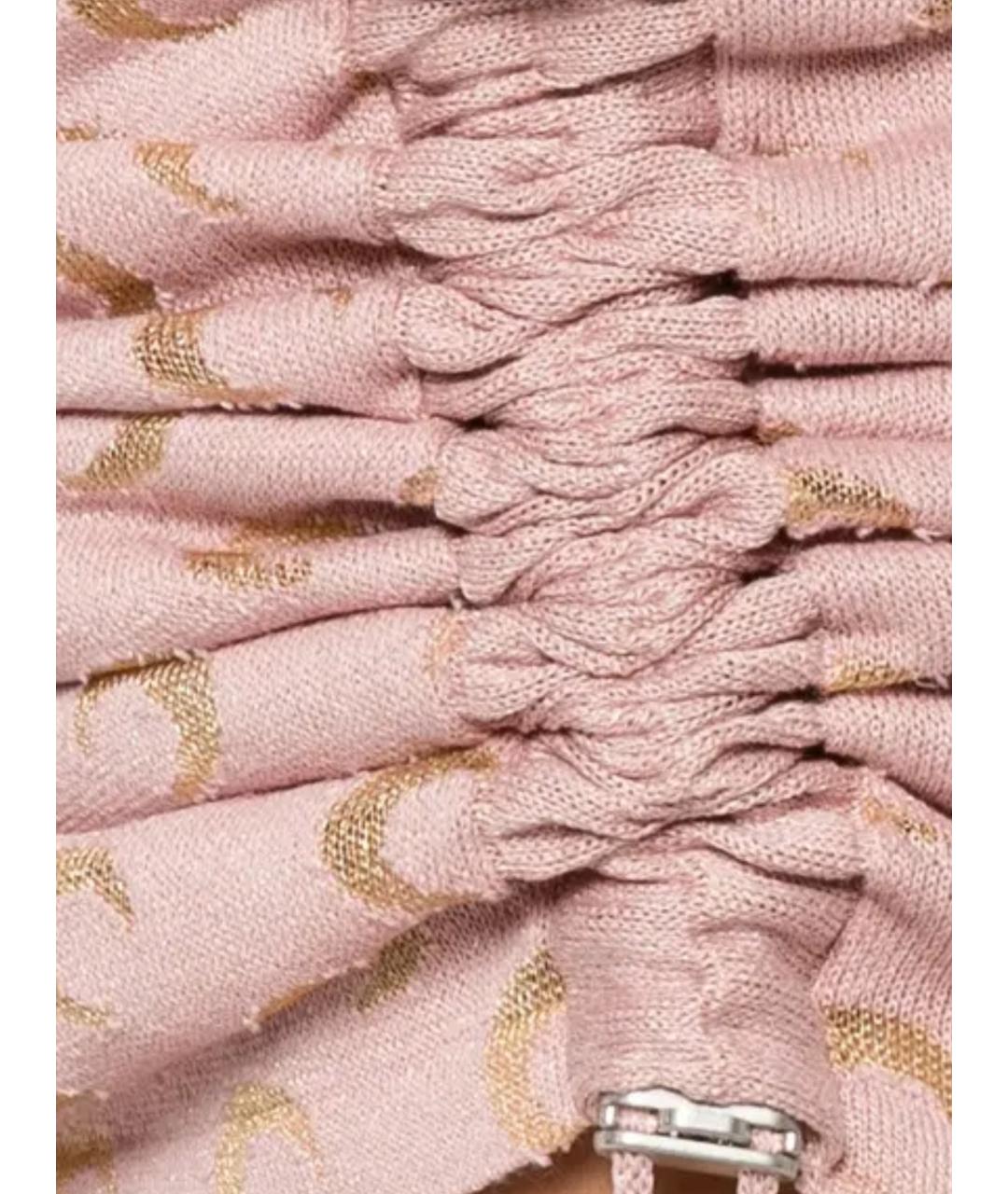 MARINE SERRE Розовая юбка миди, фото 2