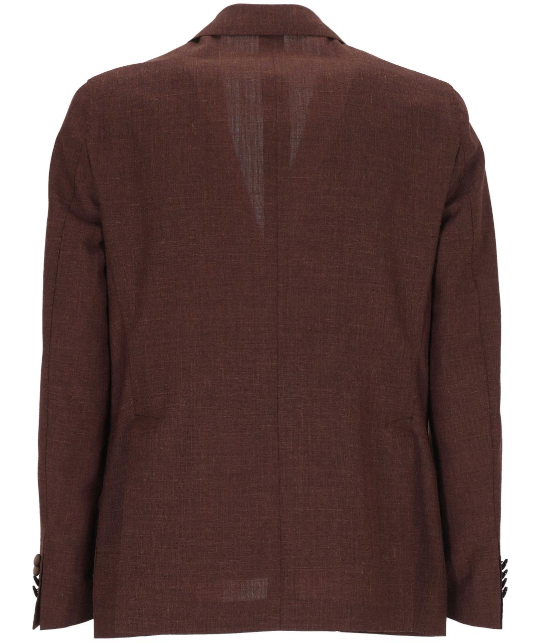 L.B.M. 1911 Коричневый шерстяной пиджак, фото 3
