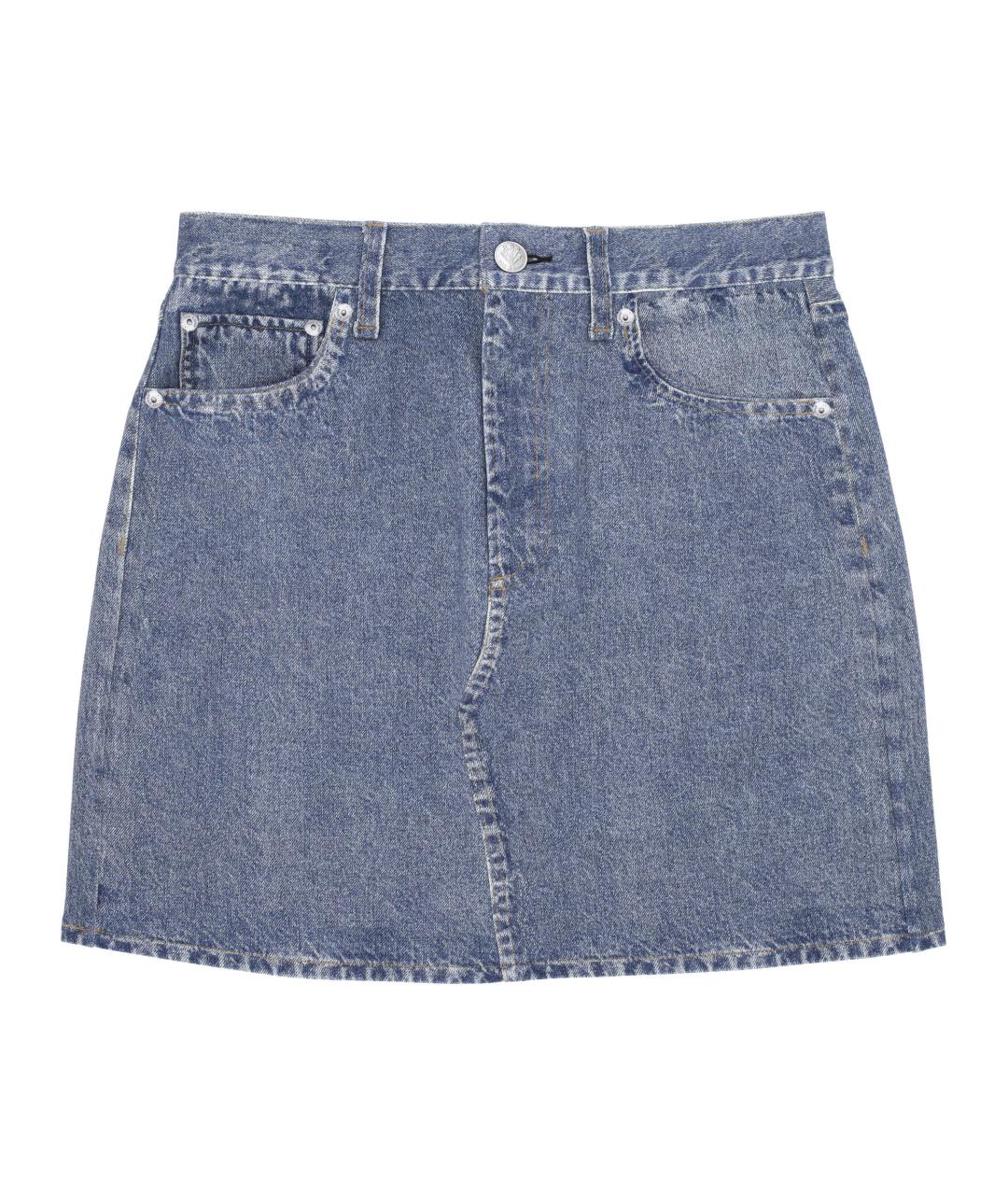 RAG & BONE Синяя полиамидовая юбка мини, фото 1