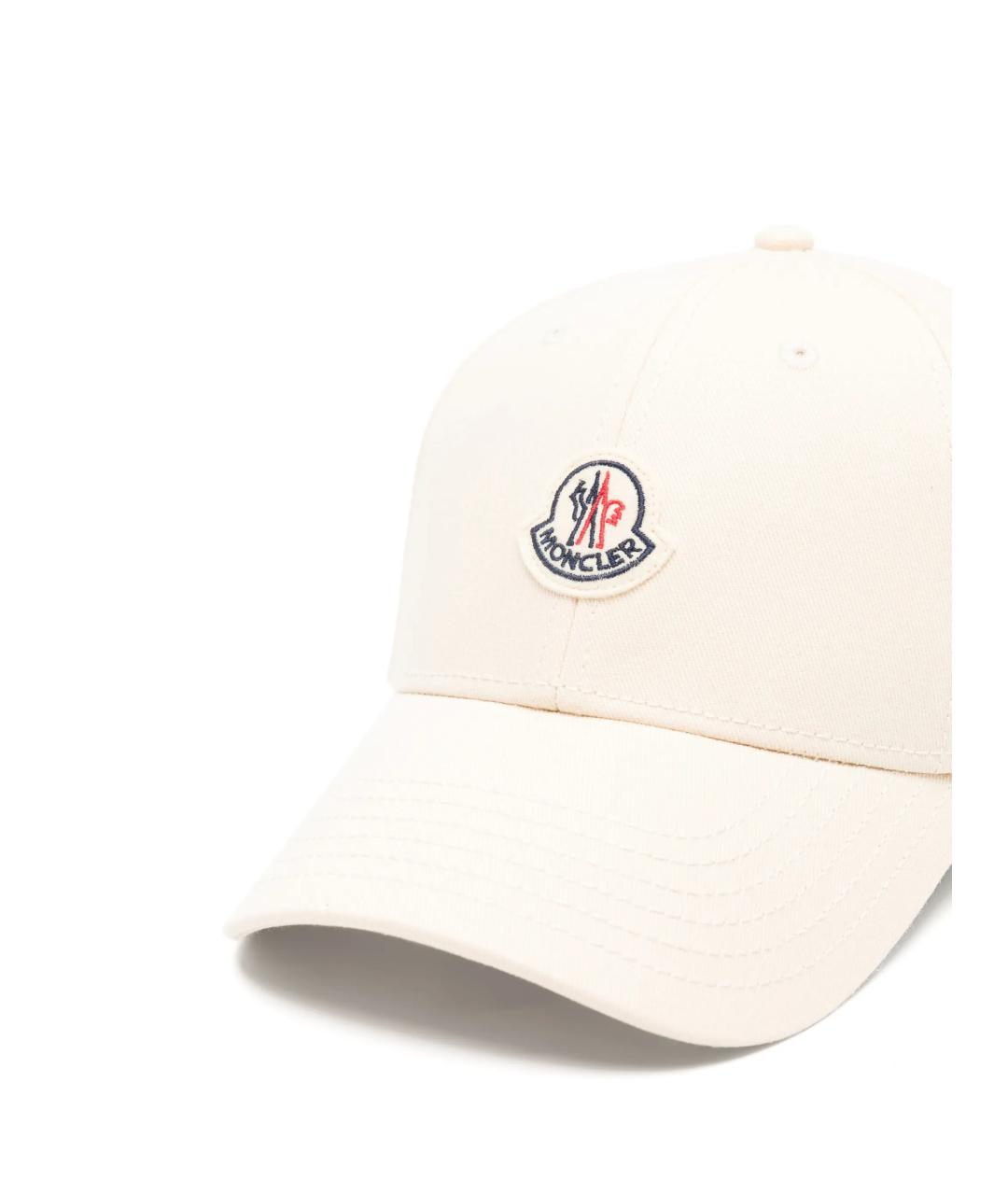 MONCLER Белая хлопковая кепка, фото 2