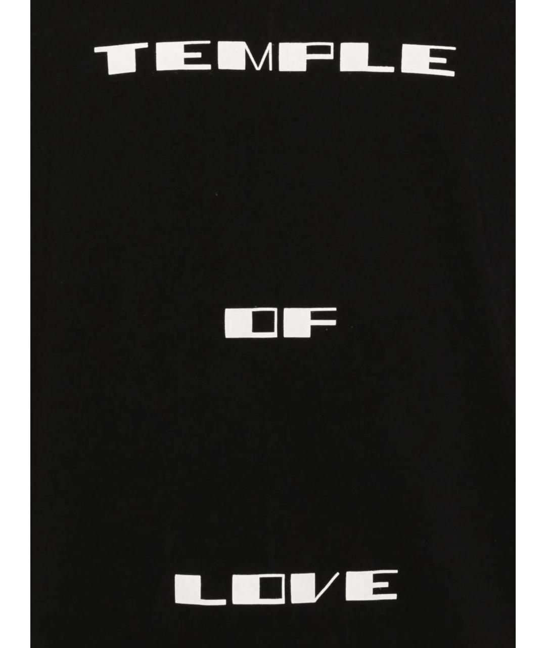 RICK OWENS DRKSHDW Черная хлопковая футболка, фото 2