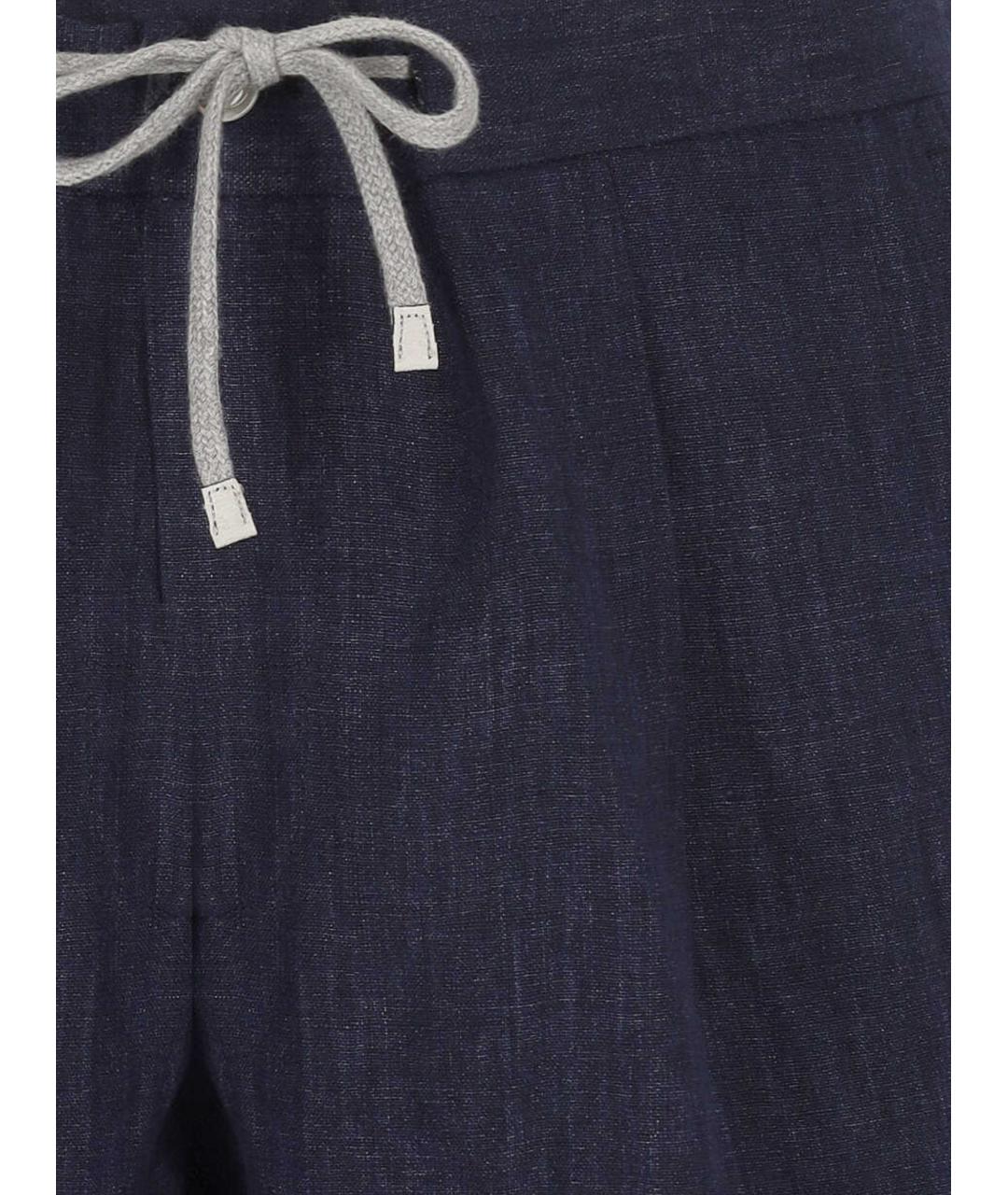 BARBA Темно-синие повседневные брюки, фото 2