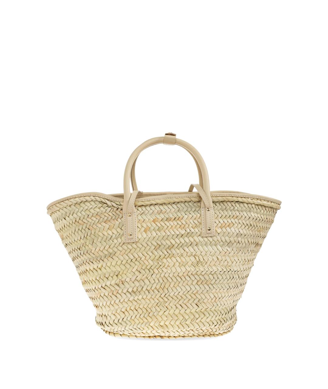 JACQUEMUS Бежевая пелетеная сумка тоут, фото 3