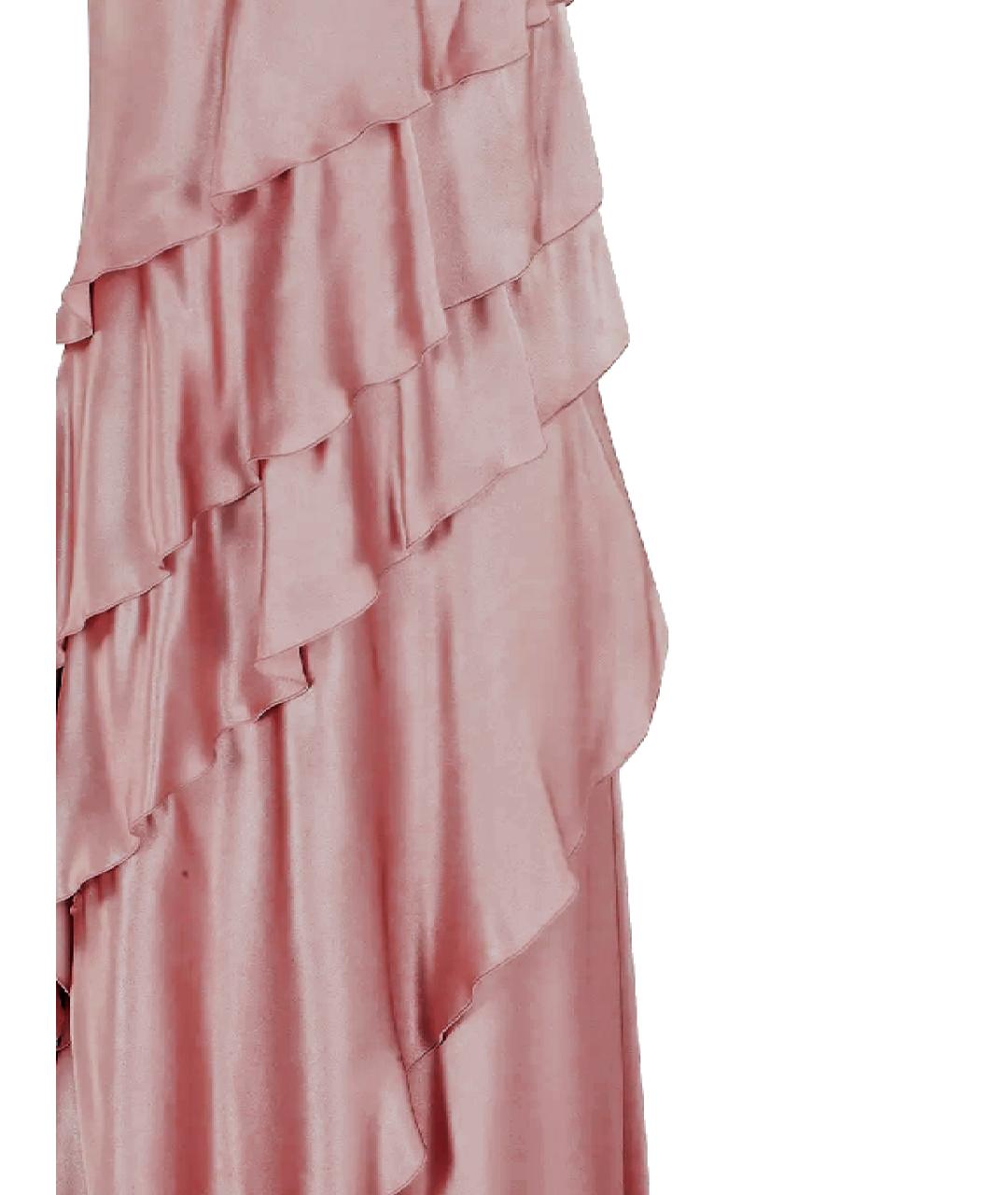 ANTONELLI FIRENZE Розовое ацетатное вечернее платье, фото 2