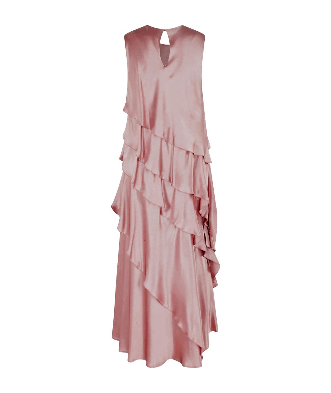 ANTONELLI FIRENZE Розовое ацетатное вечернее платье, фото 3