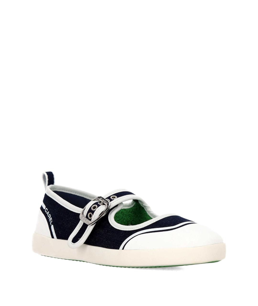 CAREL Синие текстильные балетки, фото 2