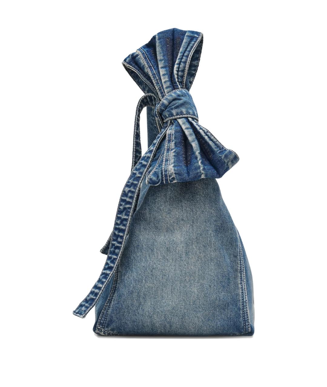 MARC JACOBS Синяя хлопковая сумка с короткими ручками, фото 2