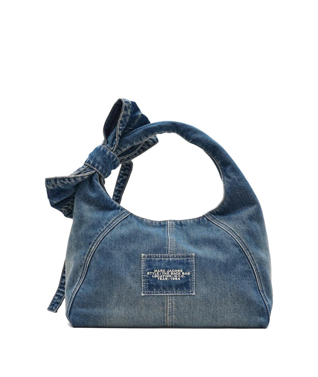 MARC JACOBS Синяя хлопковая сумка с короткими ручками, фото 3