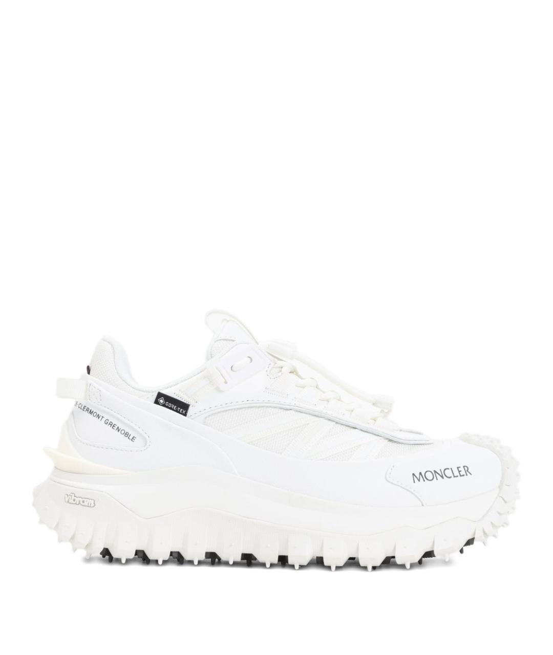 MONCLER Белые текстильные кроссовки, фото 1