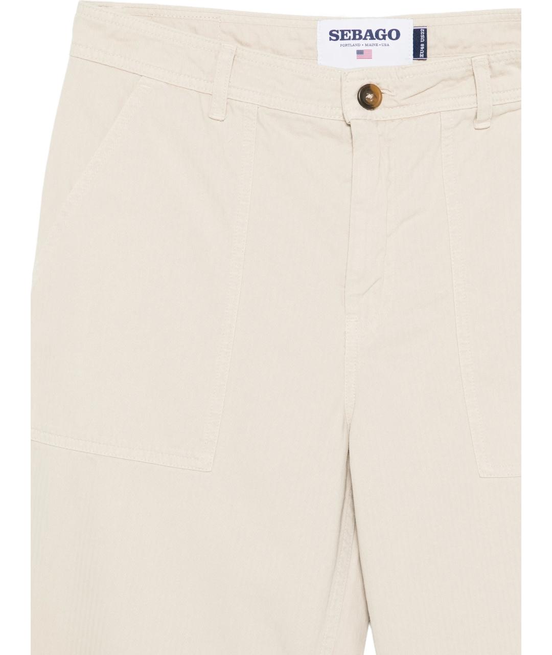 SEBAGO Бежевые хлопковые повседневные брюки, фото 2