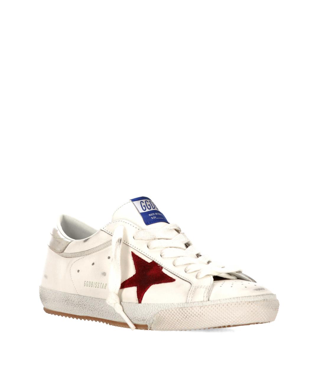 GOLDEN GOOSE DELUXE BRAND Белые кожаные низкие кроссовки / кеды, фото 2