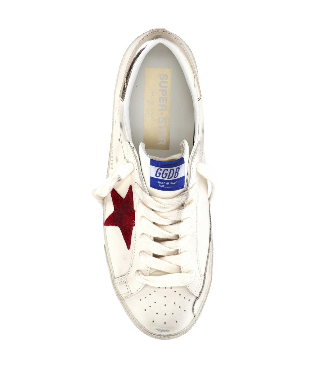 GOLDEN GOOSE DELUXE BRAND Белые кожаные низкие кроссовки / кеды, фото 4