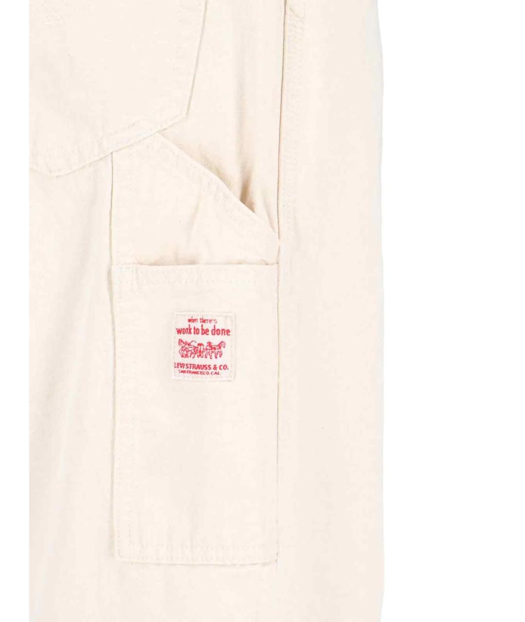 LEVI'S Бежевые хлопковые повседневные брюки, фото 2