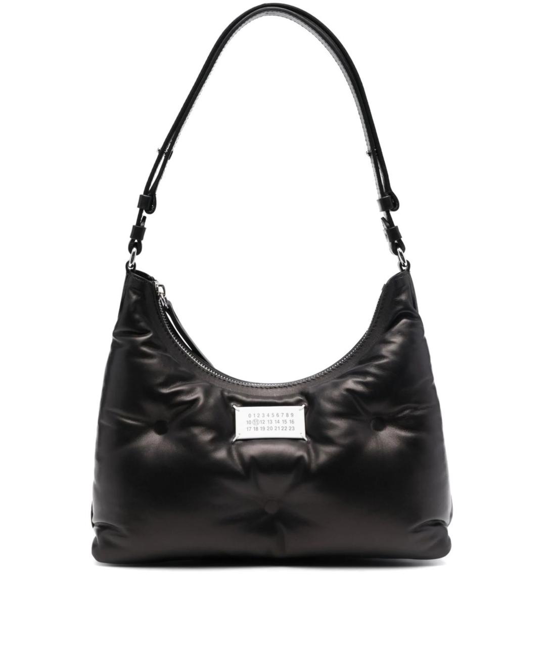 MAISON MARGIELA Черная кожаная сумка на плечо, фото 1