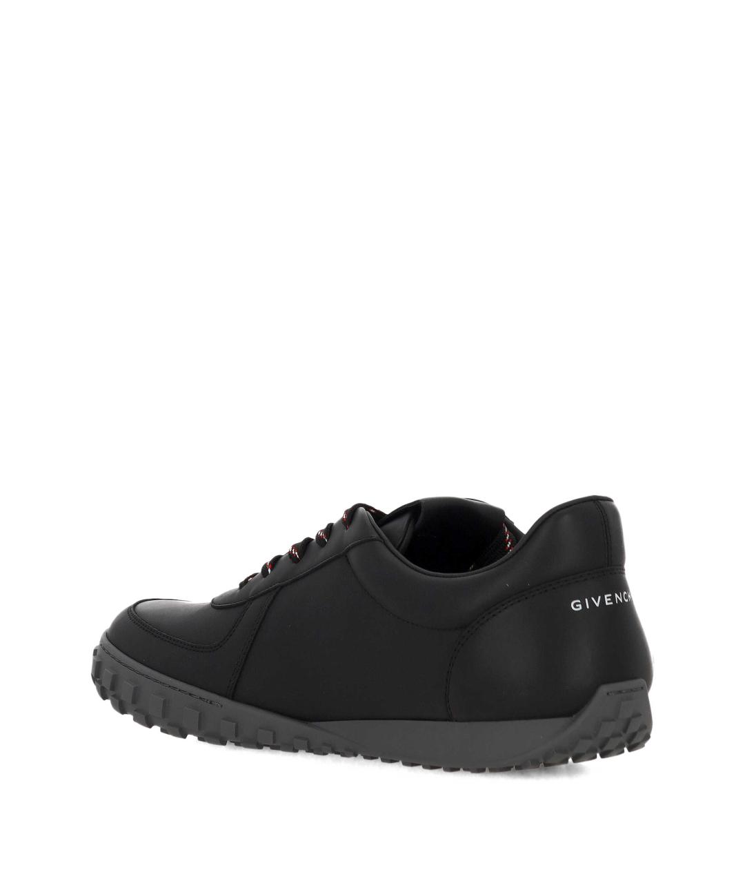 GIVENCHY Черные кожаные низкие кроссовки / кеды, фото 3