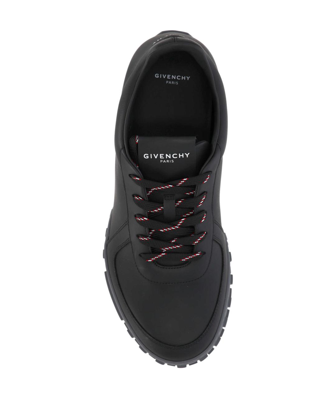 GIVENCHY Черные кожаные низкие кроссовки / кеды, фото 4