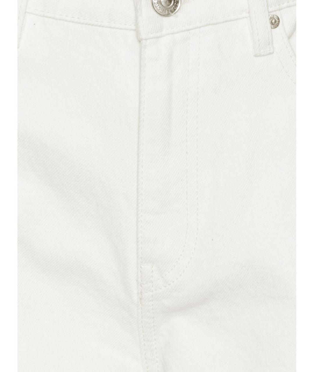 ROTATE Белые хлопковые прямые джинсы, фото 2