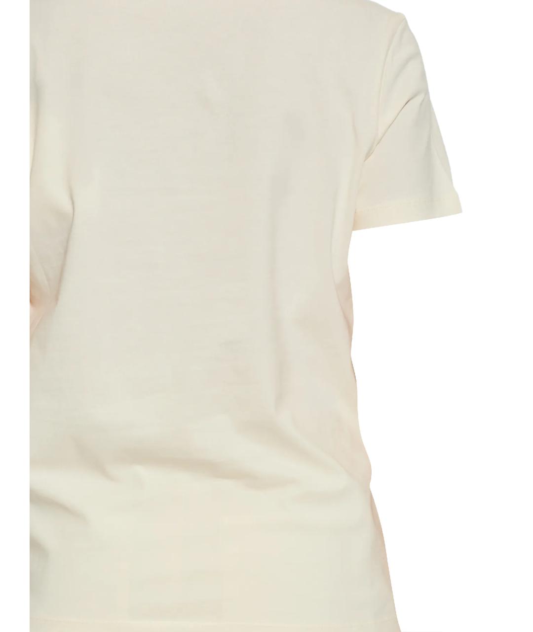 MONCLER Белая хлопковая футболка, фото 3