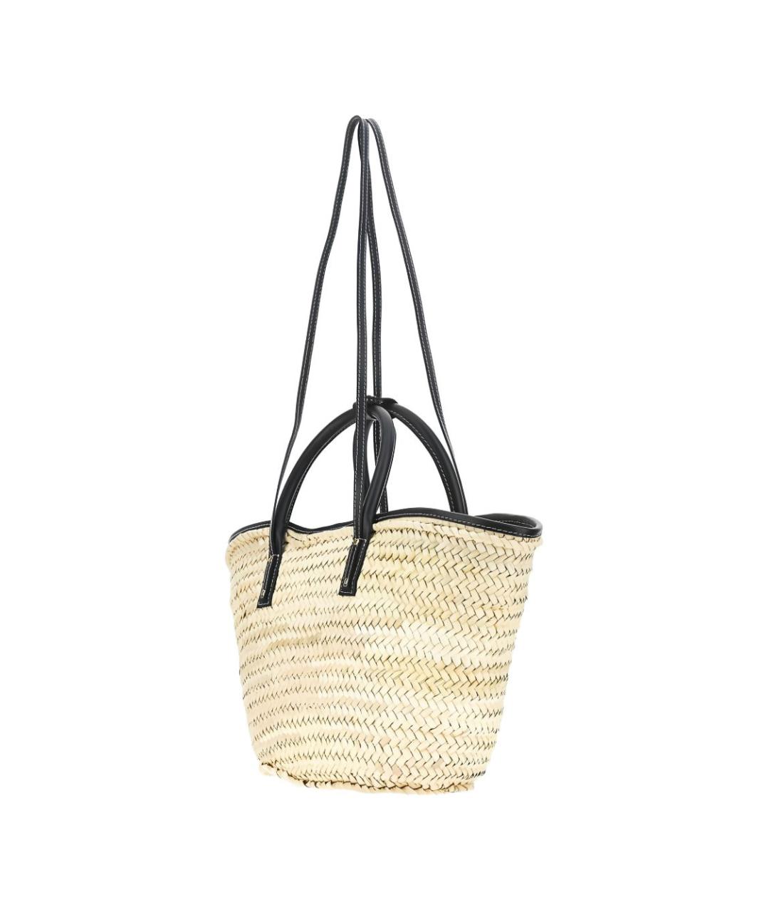 JACQUEMUS Бежевая пелетеная сумка тоут, фото 3