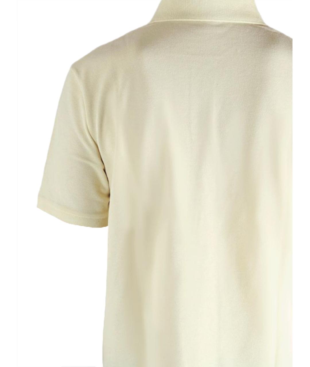 SAINT LAURENT Желтое хлопковое поло с коротким рукавом, фото 3