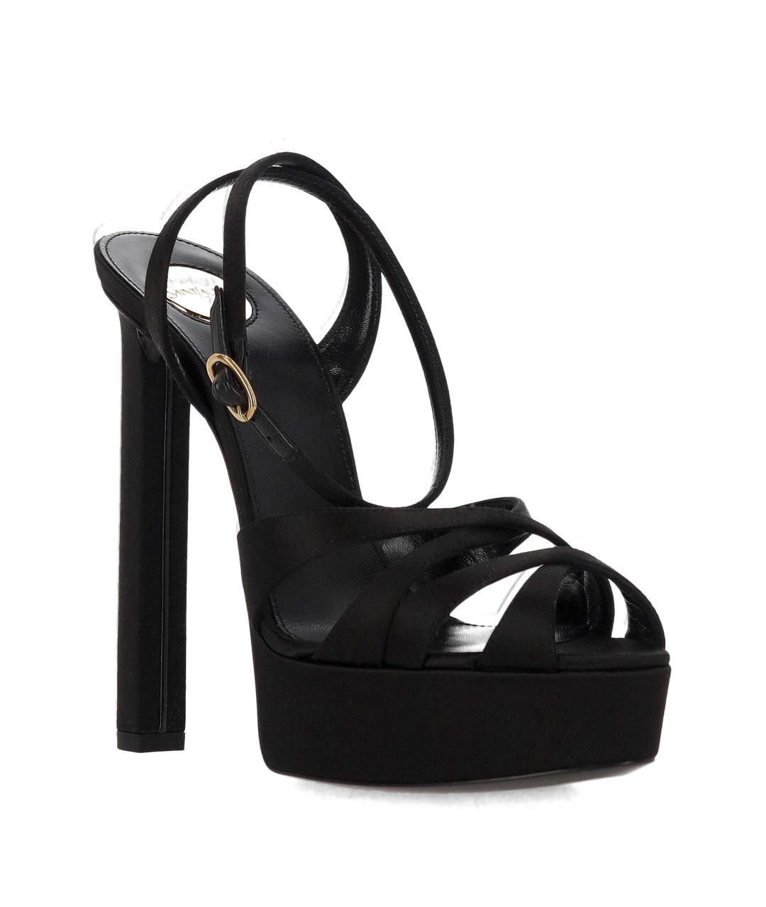 SAINT LAURENT Черные босоножки, фото 2