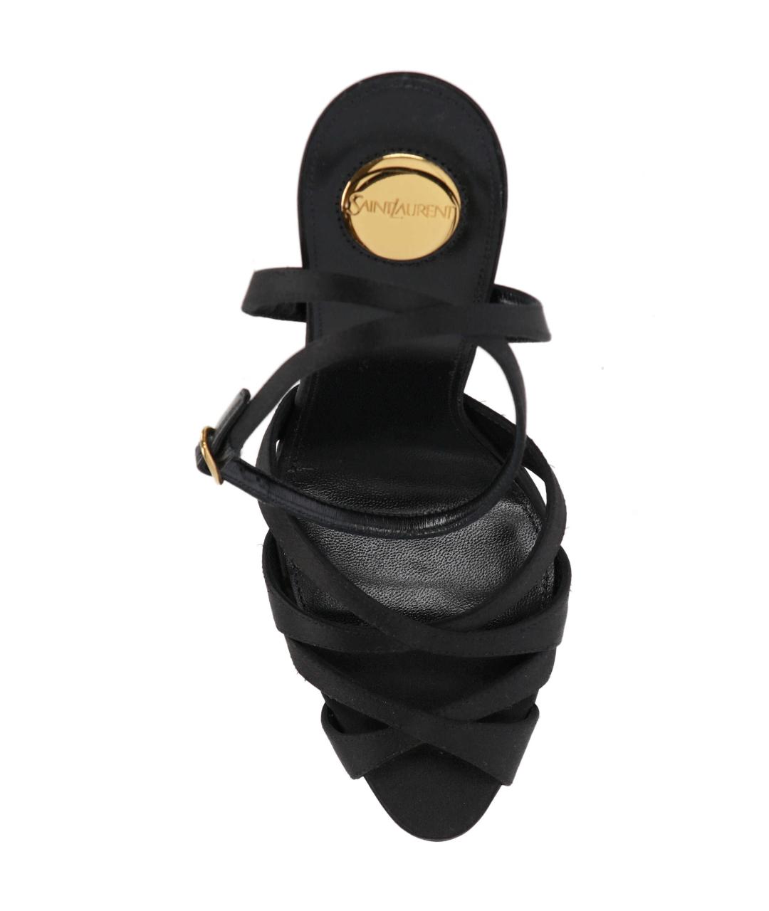SAINT LAURENT Черные босоножки, фото 4