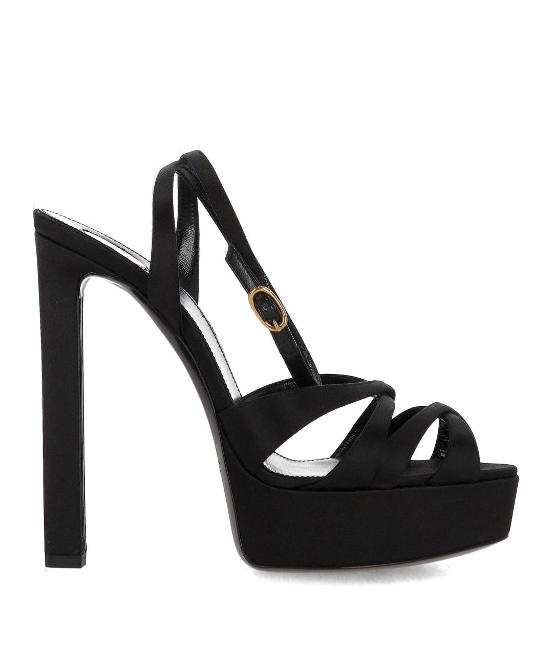 SAINT LAURENT Черные босоножки, фото 1