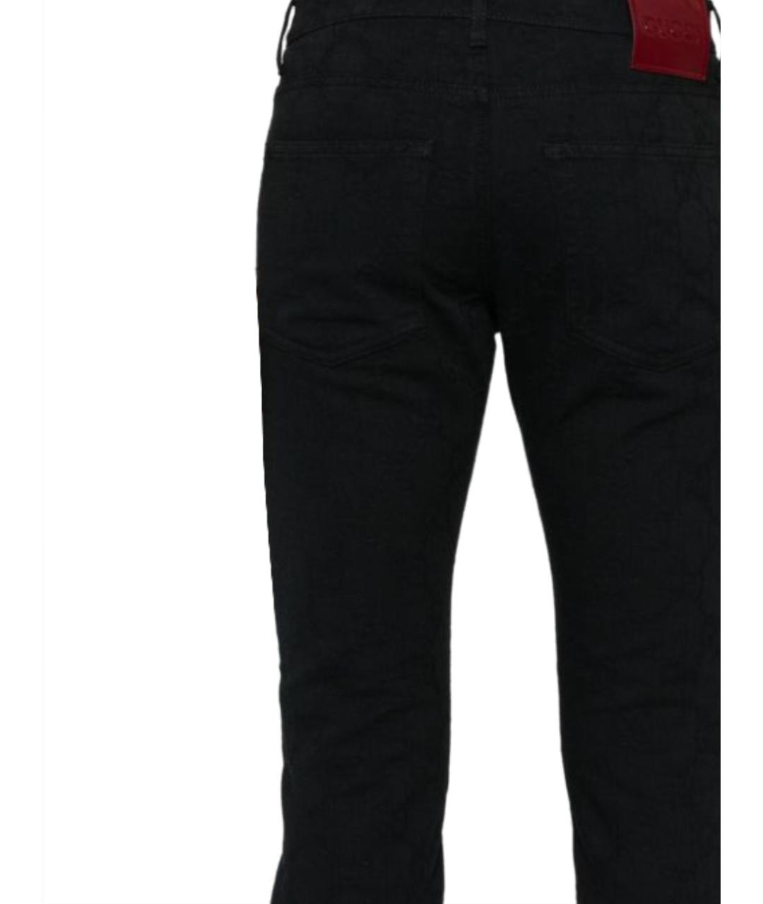 GUCCI Черные хлопковые прямые джинсы, фото 3