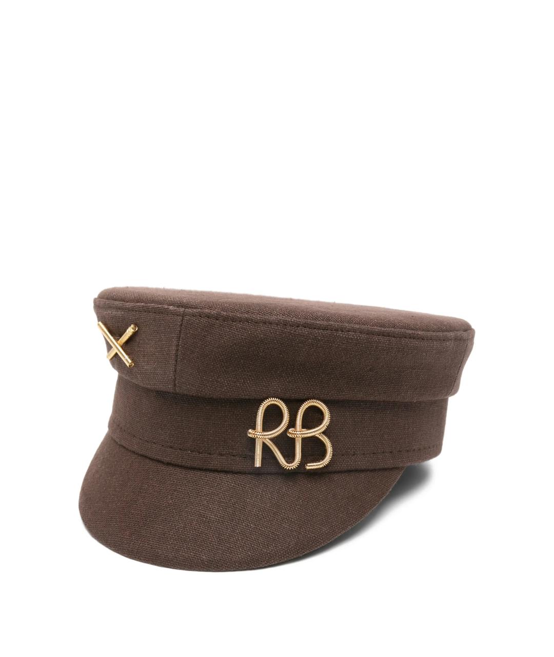 RUSLAN BAGINSKIY Коричневая хлопковая кепка, фото 1