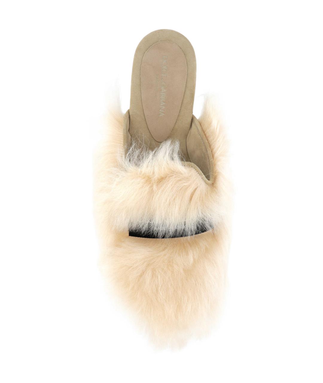 DOLCE&GABBANA Бежевые мюли, фото 4