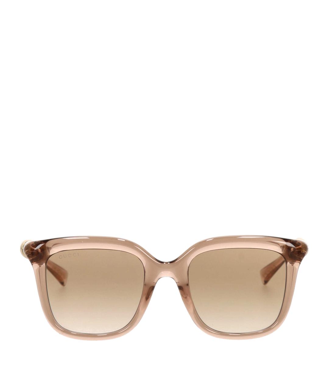 GUCCI Коричневые пластиковые солнцезащитные очки, фото 2