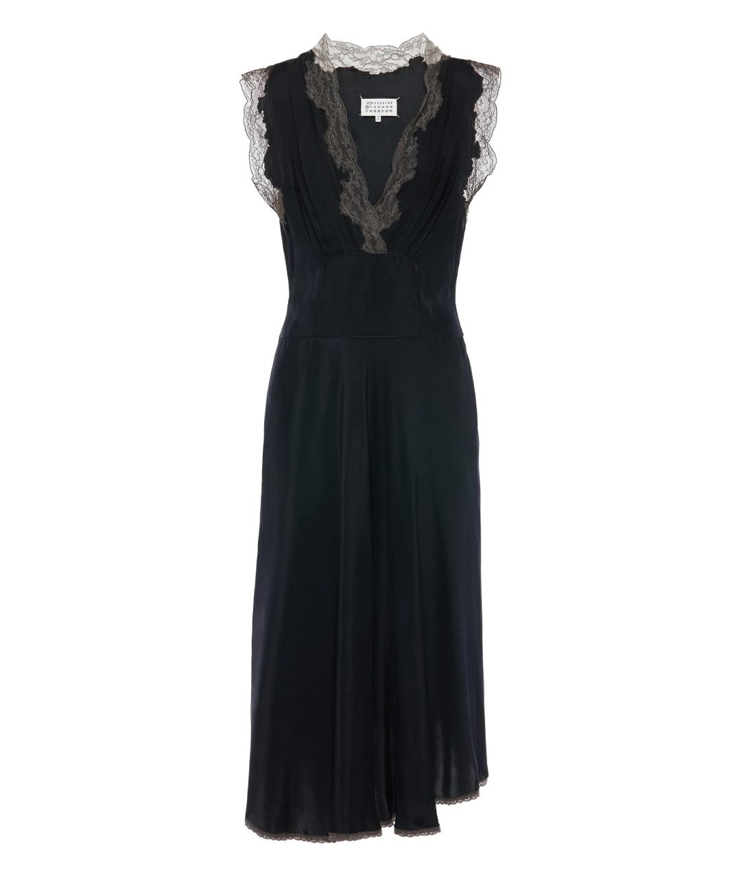 MAISON MARGIELA Черное ацетатное платье, фото 1