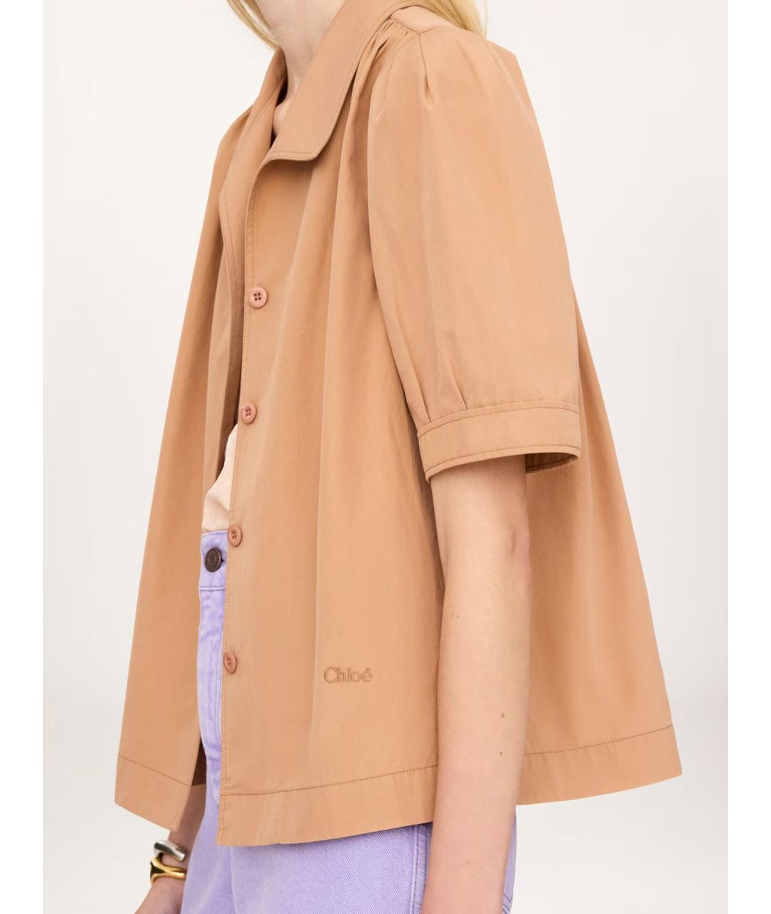 CHLOE Бежевая хлопковая рубашка, фото 3