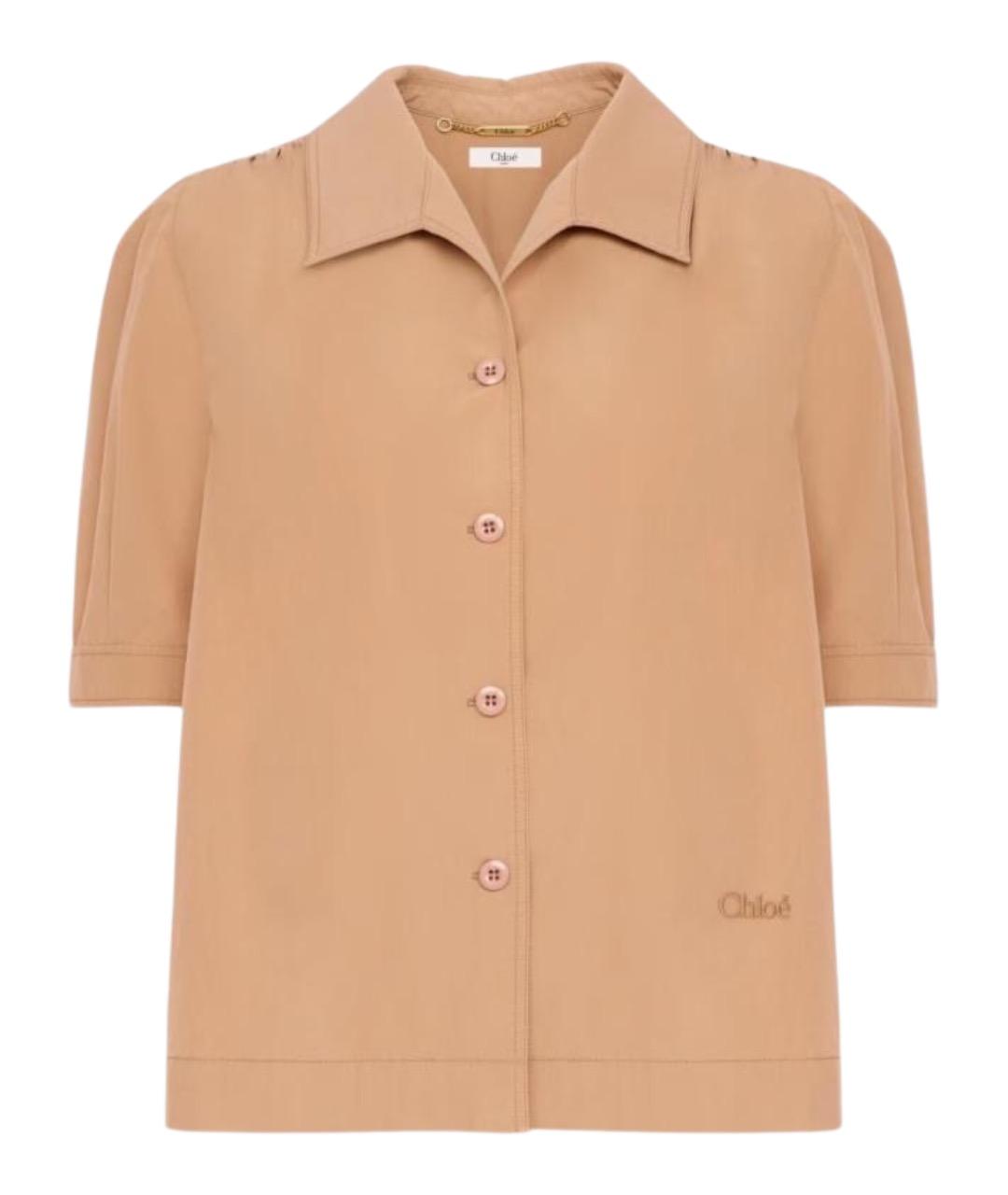 CHLOE Бежевая хлопковая рубашка, фото 1