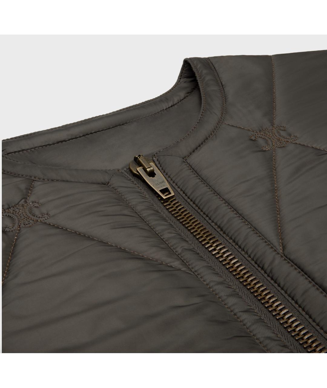 CELINE Зеленая полиэстеровая куртка, фото 3