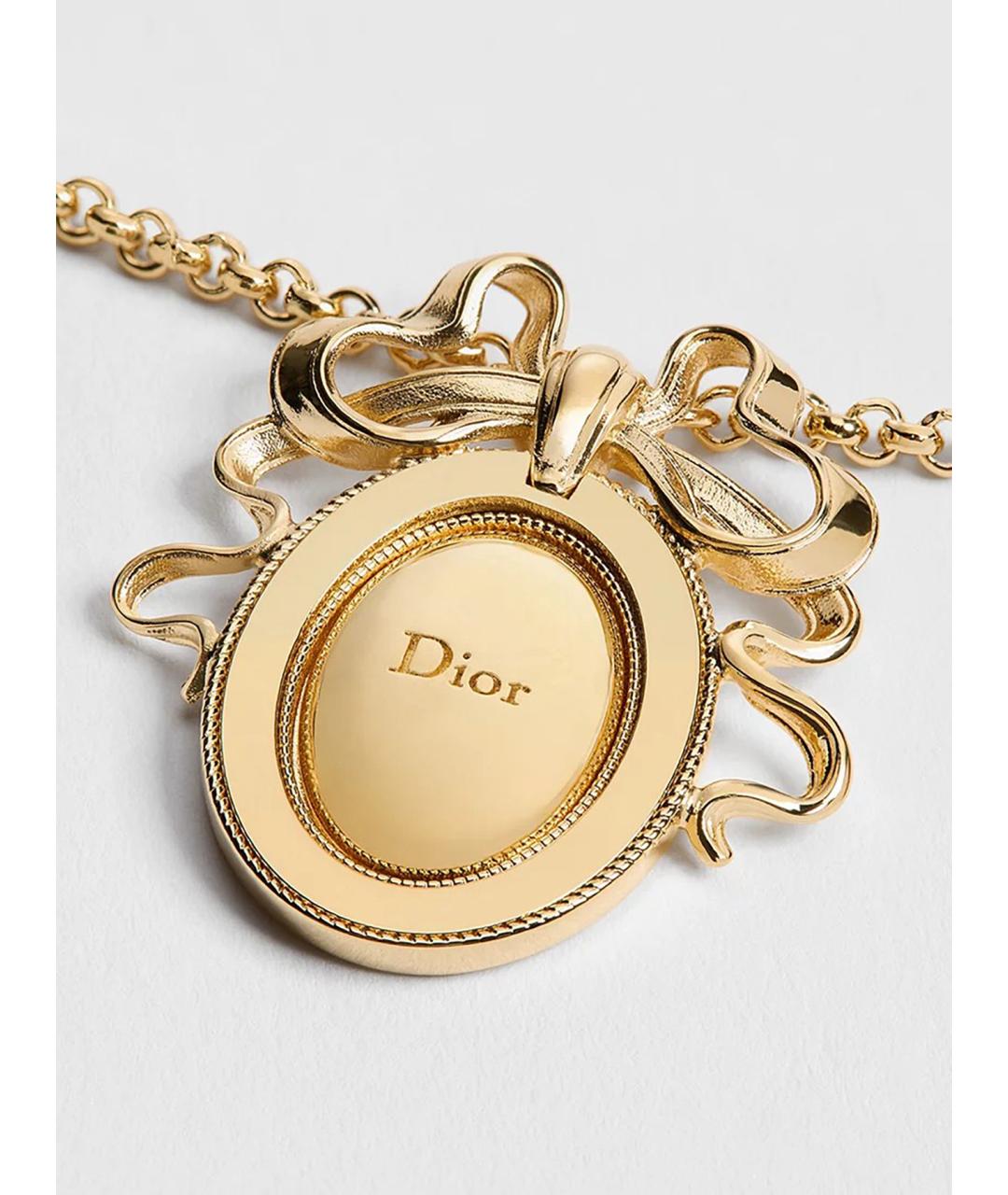 CHRISTIAN DIOR Золотое металлическое колье, фото 3