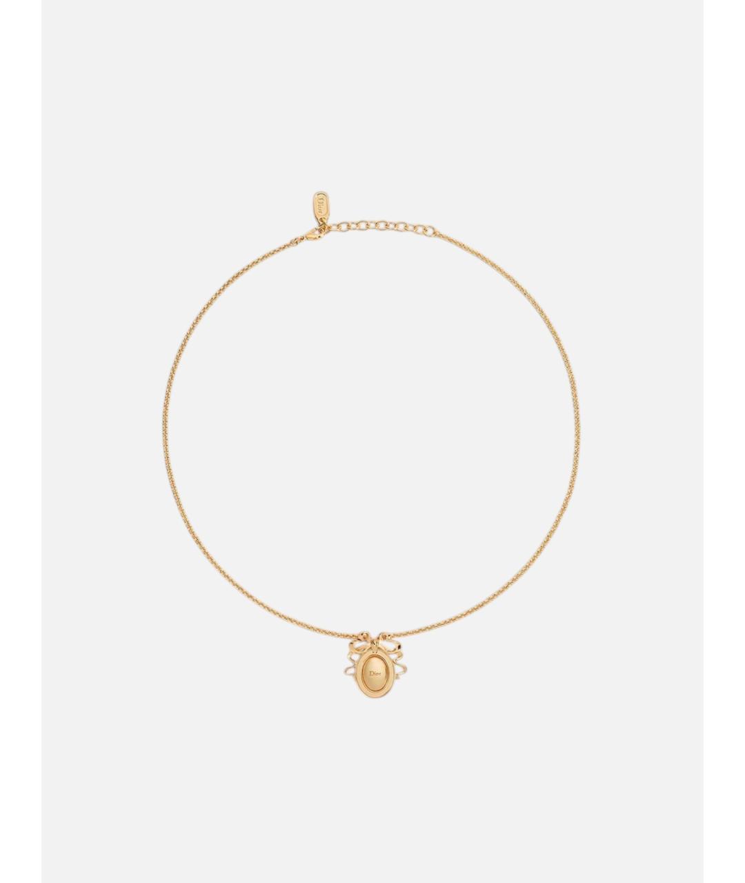 CHRISTIAN DIOR Золотое металлическое колье, фото 4