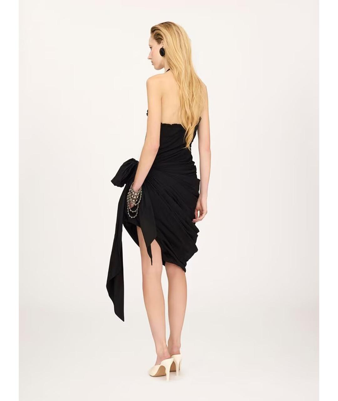 CHLOE Черное хлопковое вечернее платье, фото 4