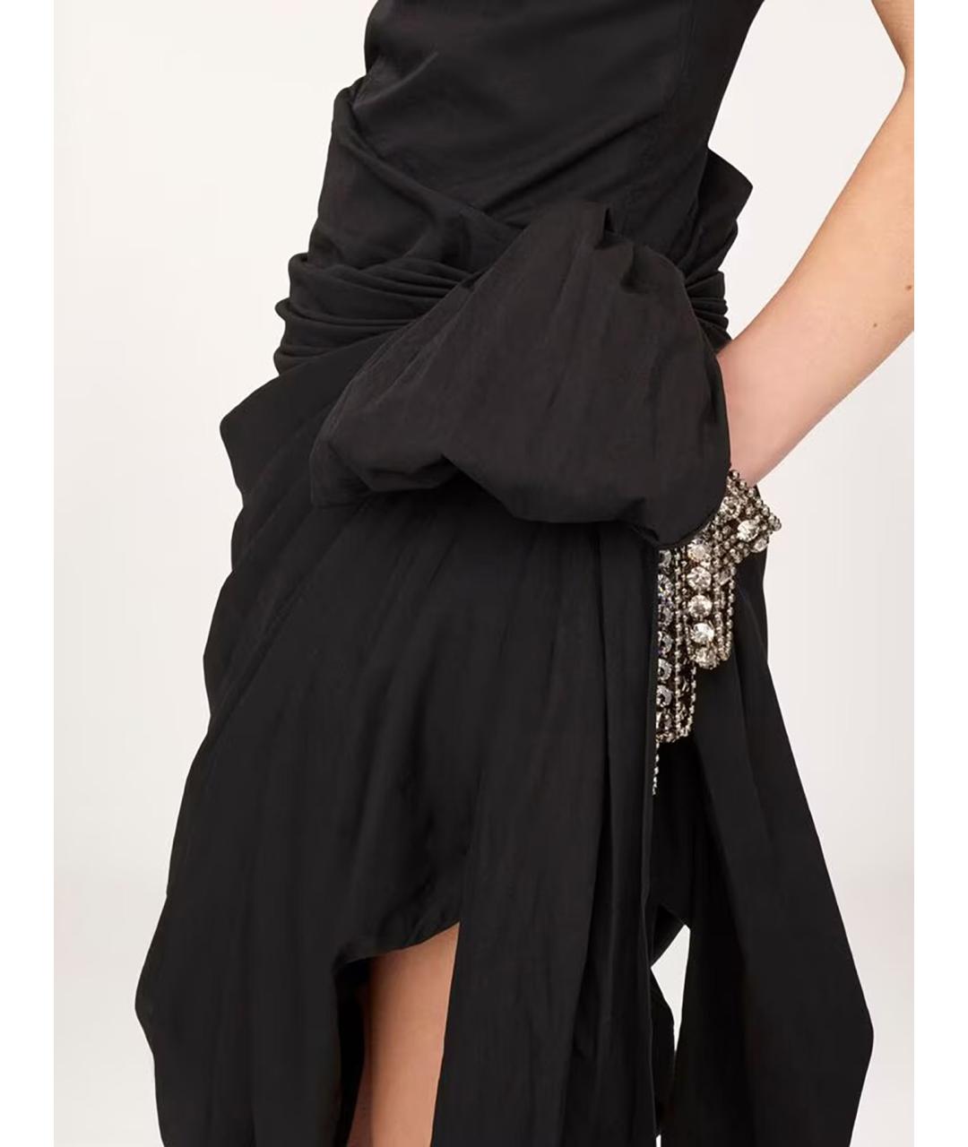 CHLOE Черное хлопковое вечернее платье, фото 3
