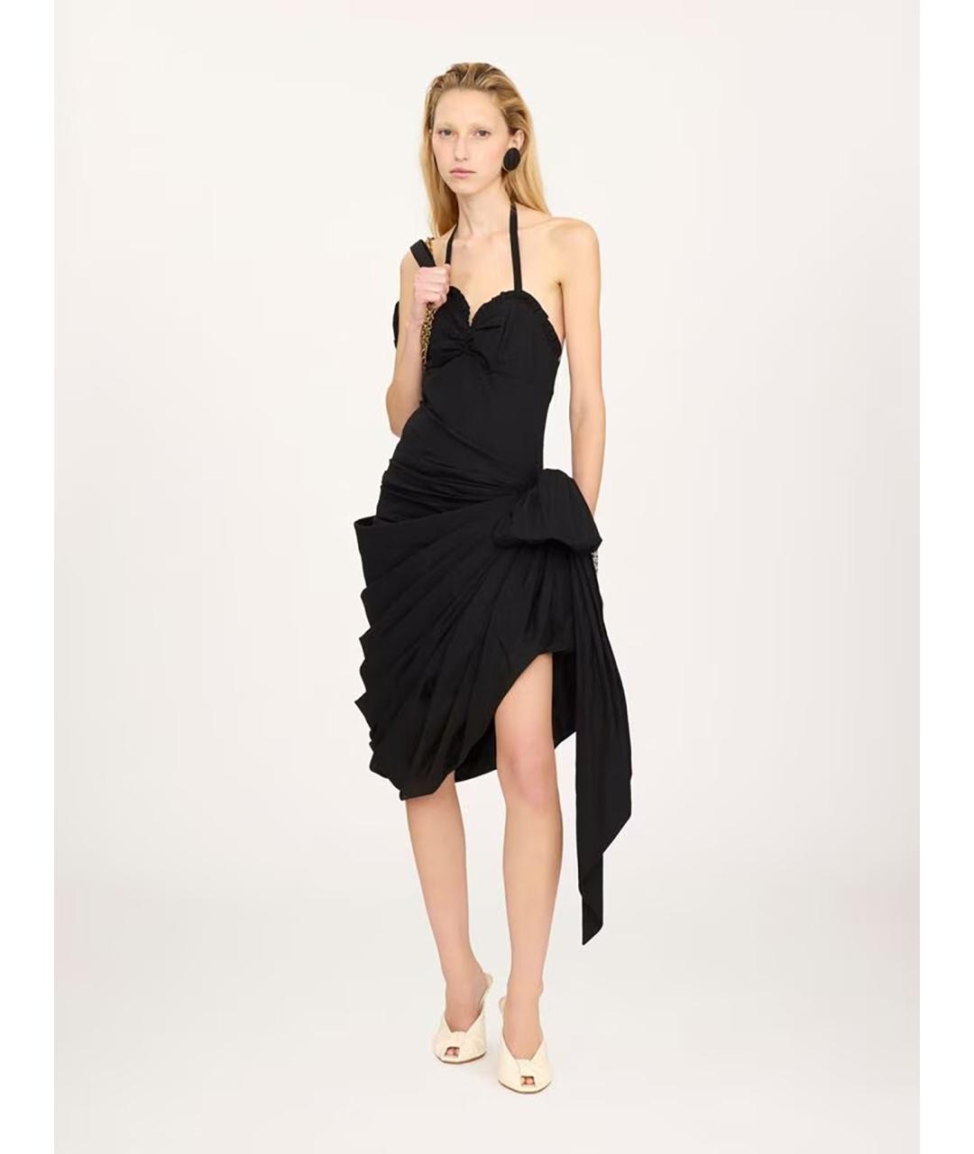 CHLOE Черное хлопковое вечернее платье, фото 2