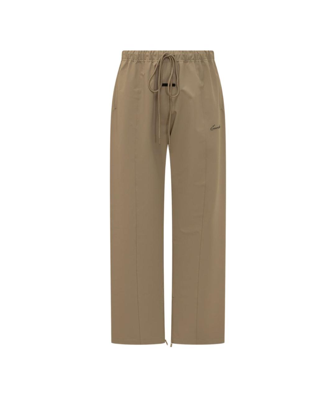 FEAR OF GOD ESSENTIALS Бежевые полиамидовые повседневные брюки, фото 1