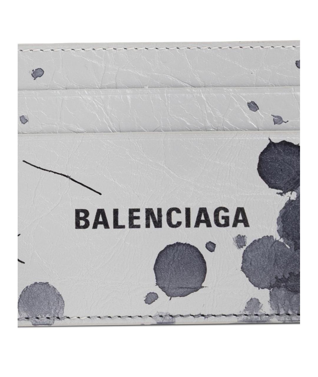 BALENCIAGA Серый кожаный кардхолдер, фото 2