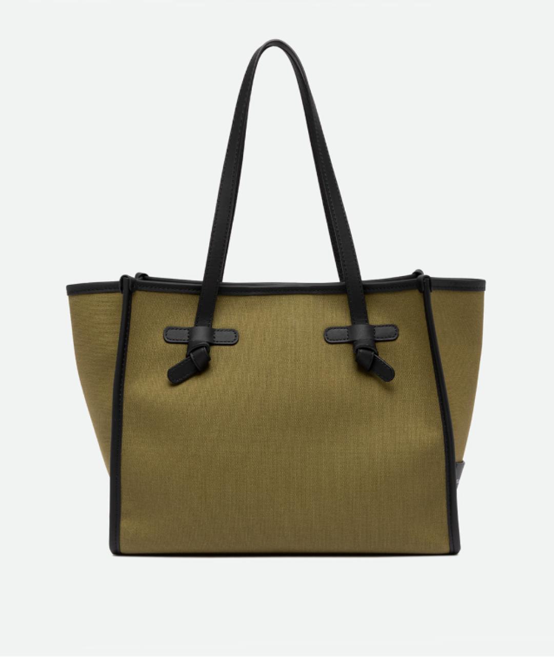 Gianni Chiarini Хаки тканевая сумка тоут, фото 2
