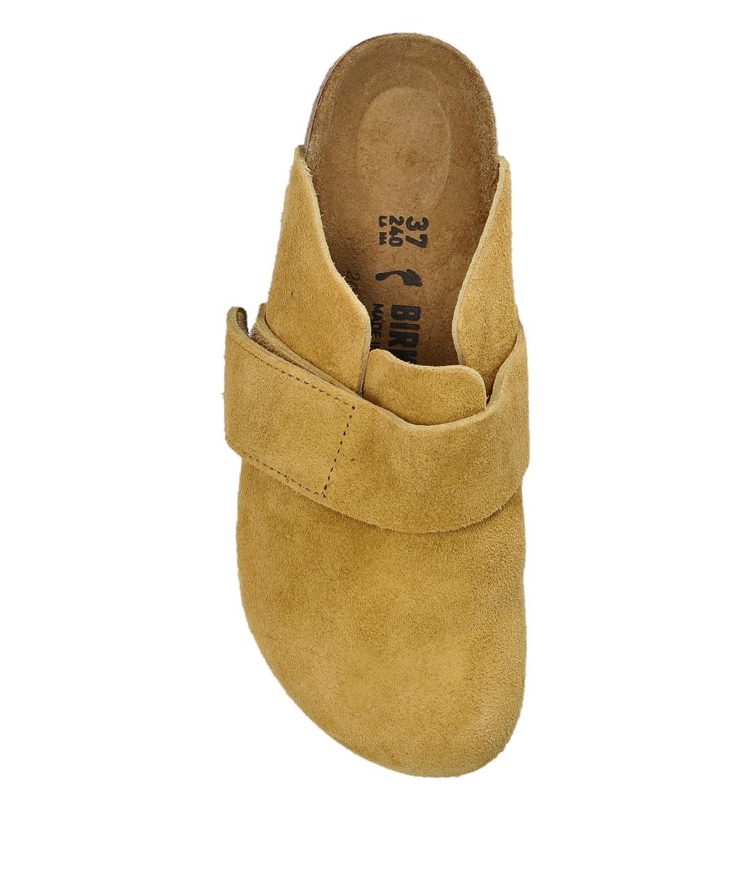 BIRKENSTOCK Бежевые замшевые сандалии, фото 4