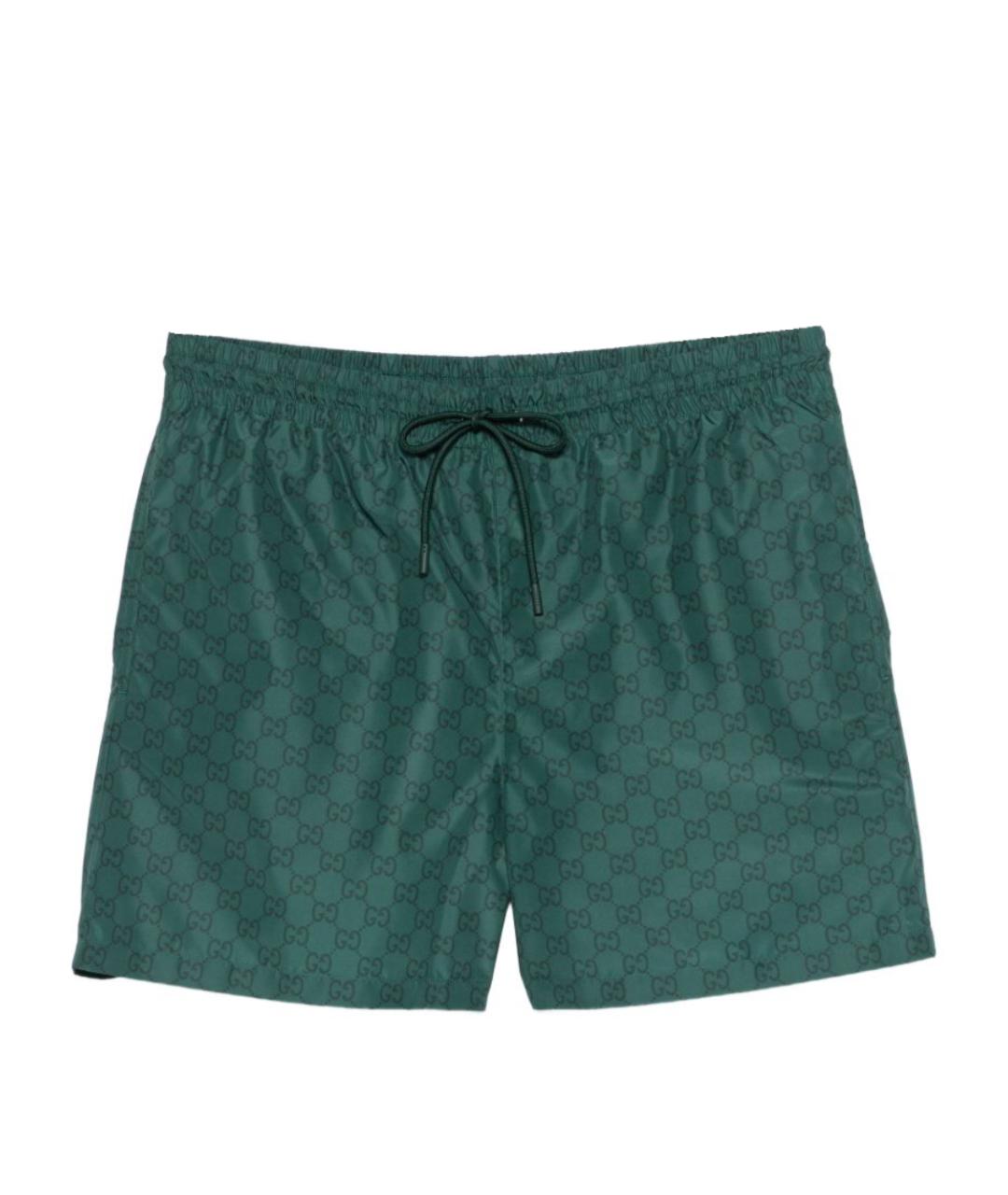 GUCCI Зеленые полиамидовые шорты, фото 1