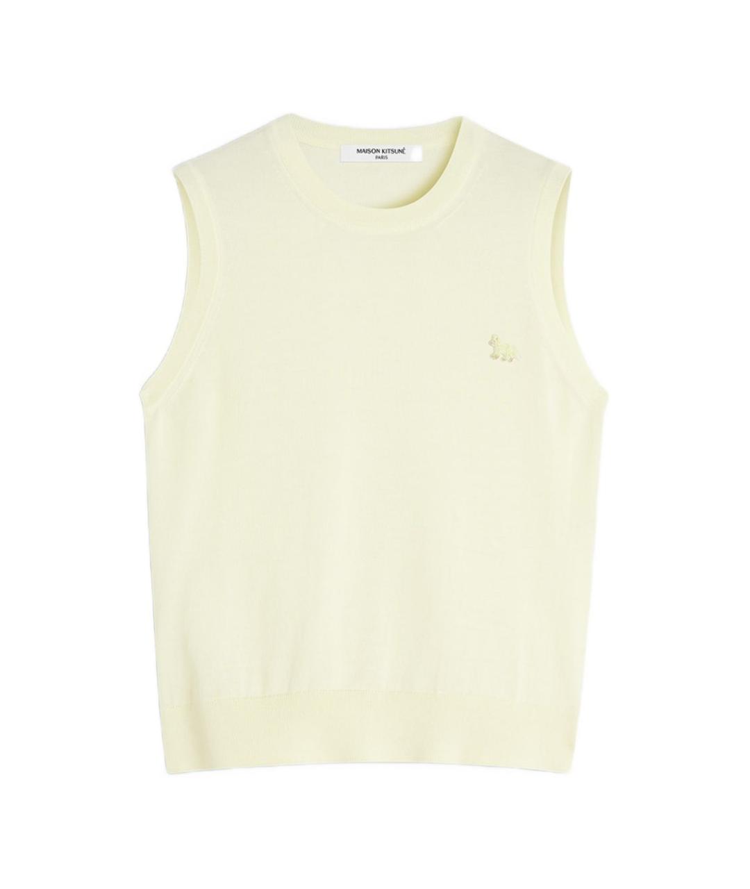 MAISON KITSUNE Бежевая шерстяная жилетка, фото 1