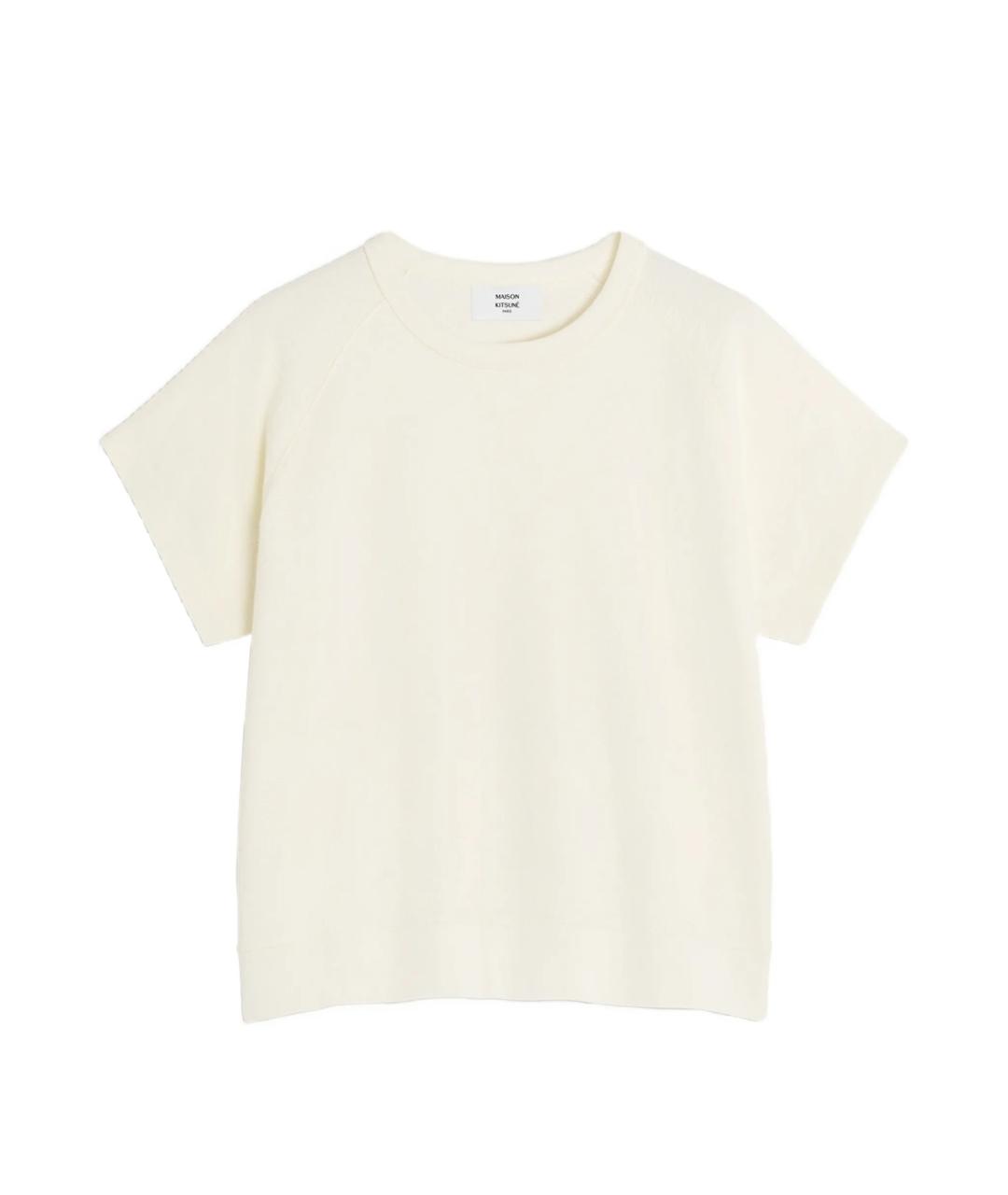 MAISON KITSUNE Белая хлопковая футболка, фото 1