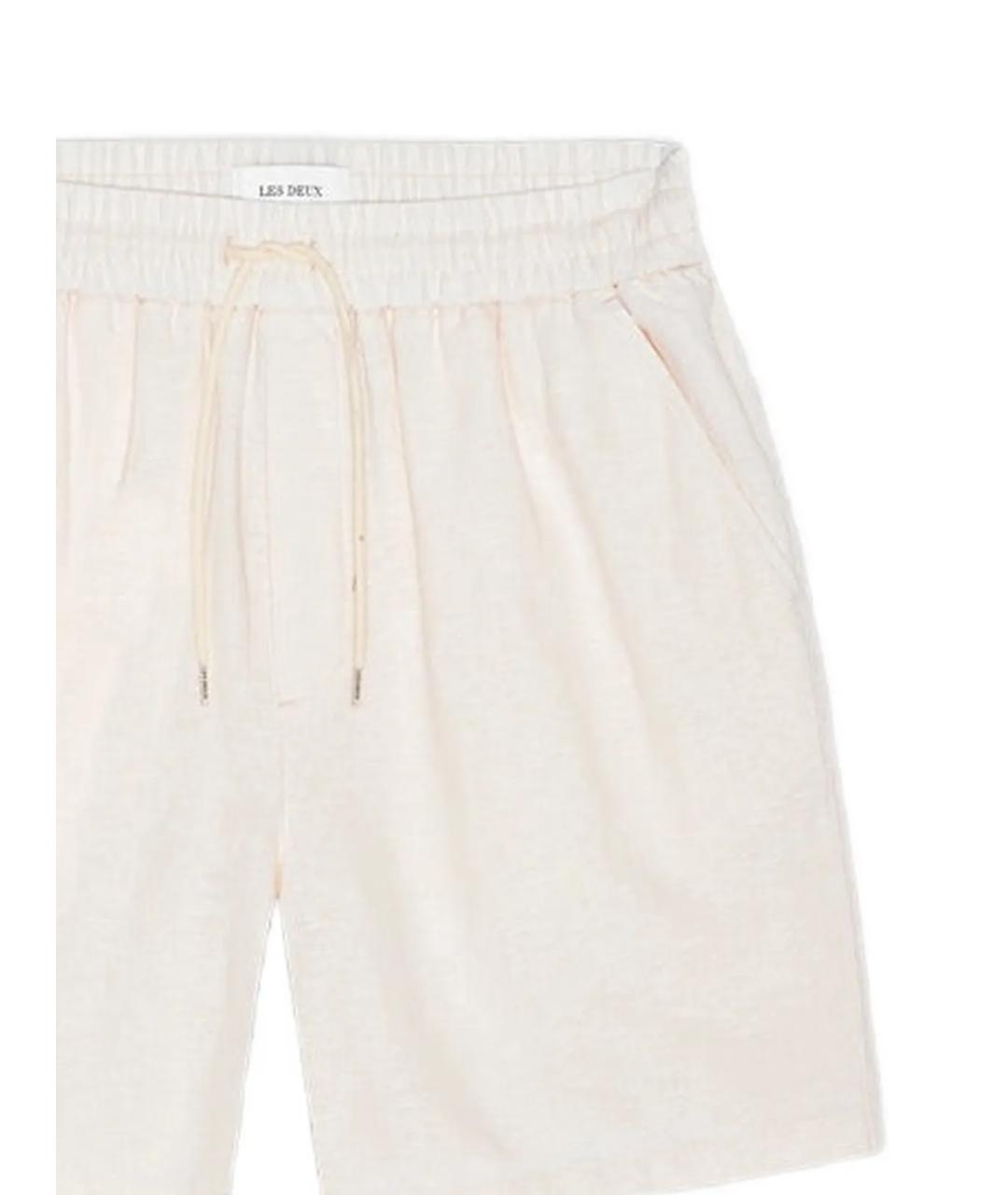 LES DEUX Белые льняные шорты, фото 2