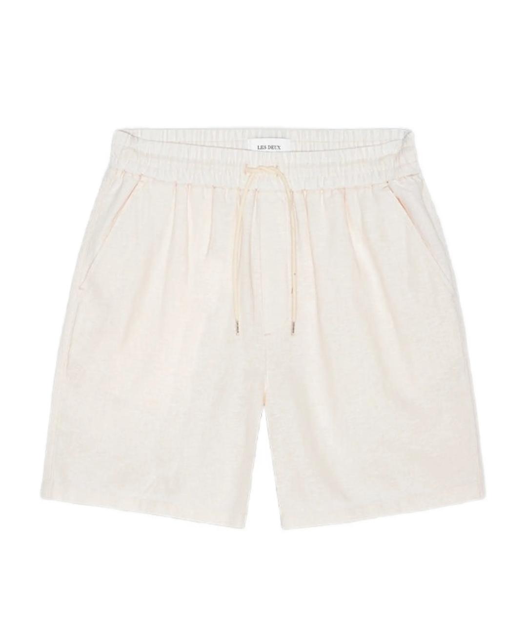 LES DEUX Белые льняные шорты, фото 1